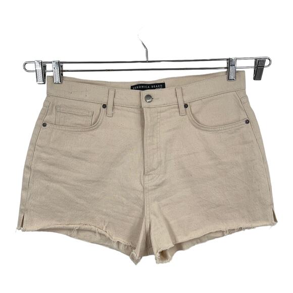 Veronica Beard shorts Timmi high rise denim beige size 32 - Picture 1 of 4